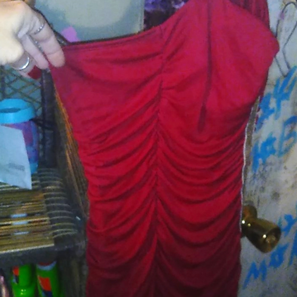 Burgundy dress